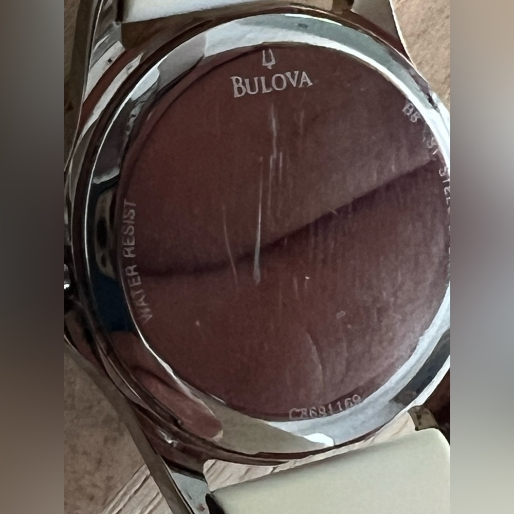 Caravelle by Bulova Ladies Watch White Silicone Bracelet White Dial Date Window - Picture 8 of 13